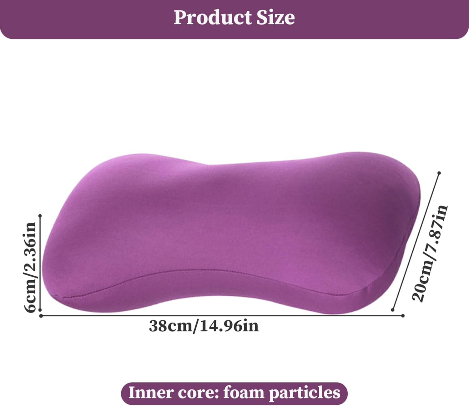 Pastoralist Microbead Neck Pillow - Comfortable Soft 15x79x24 Purple 1