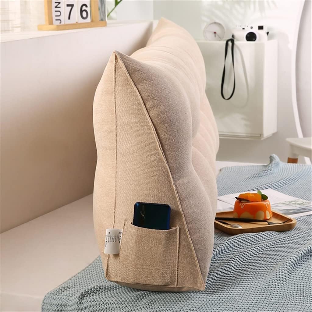 Triangular Headboard Pillow with Velvet Cover