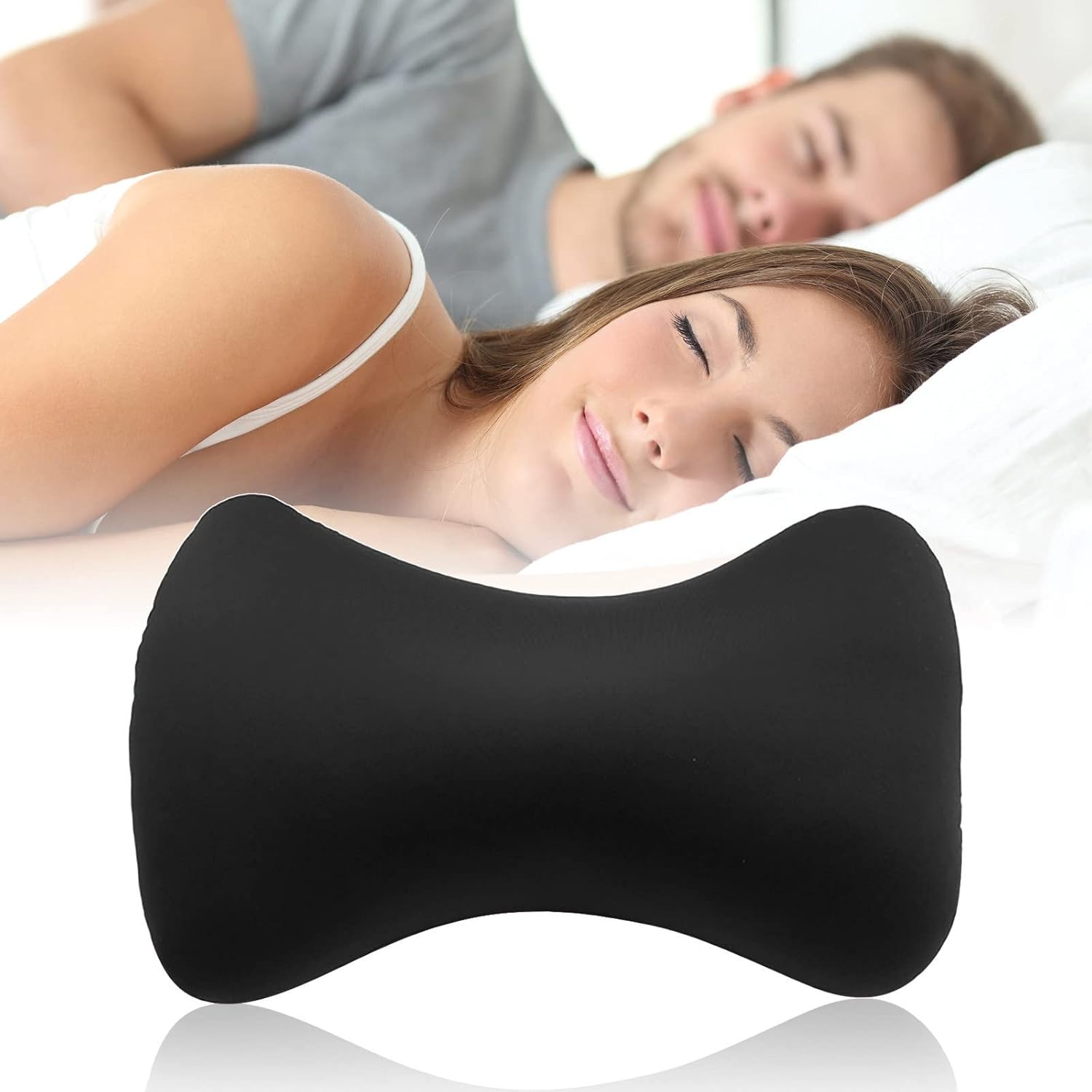 KELINFONG Microbead Travel Pillow 15x8 Inch for Neck Support