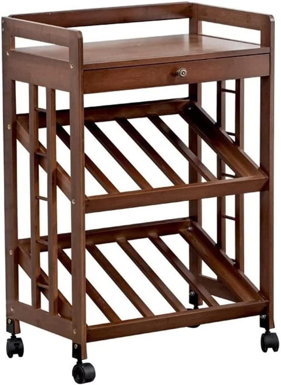 OXOAMP Freestanding Wine Rack with Wheels