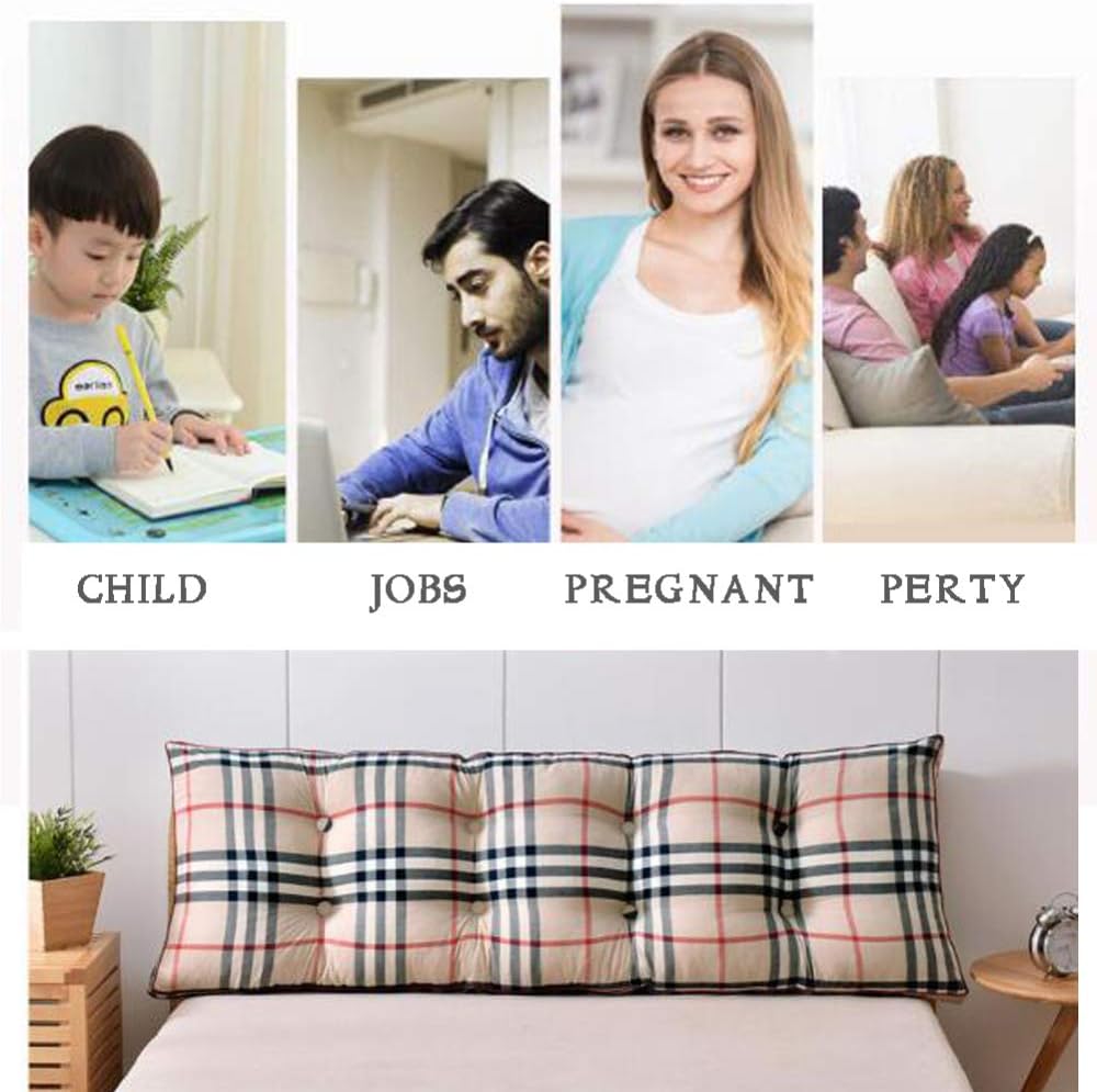 RUYII Large Soft Head Pillow with Removable Cover for Bed and Sofa