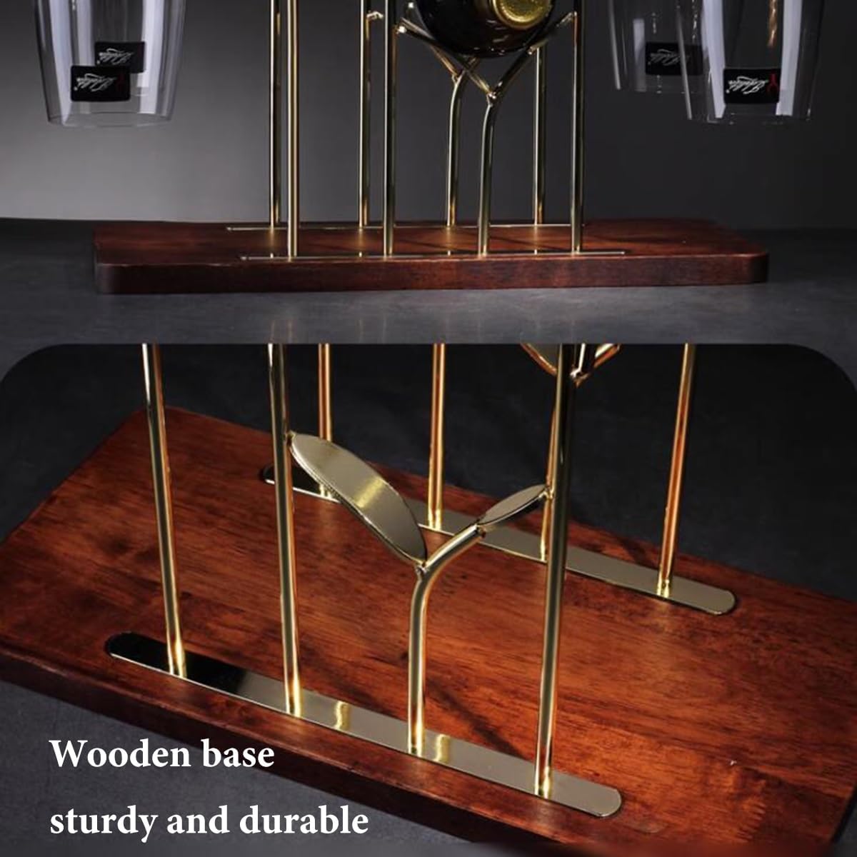 GIZNXBA Metal Wine Rack 6-Bottle Display Stand