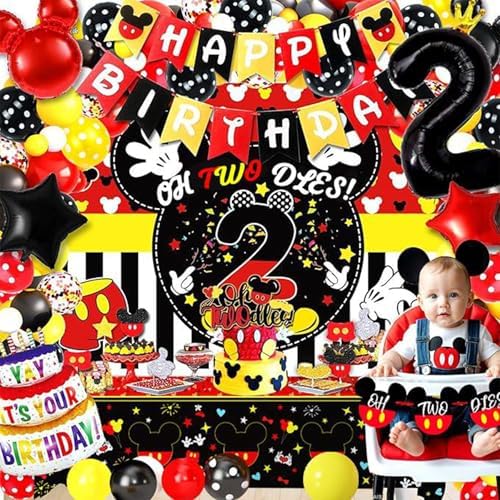 Yusino 132pcs Oh Twodles Birthday Decorations for Boy