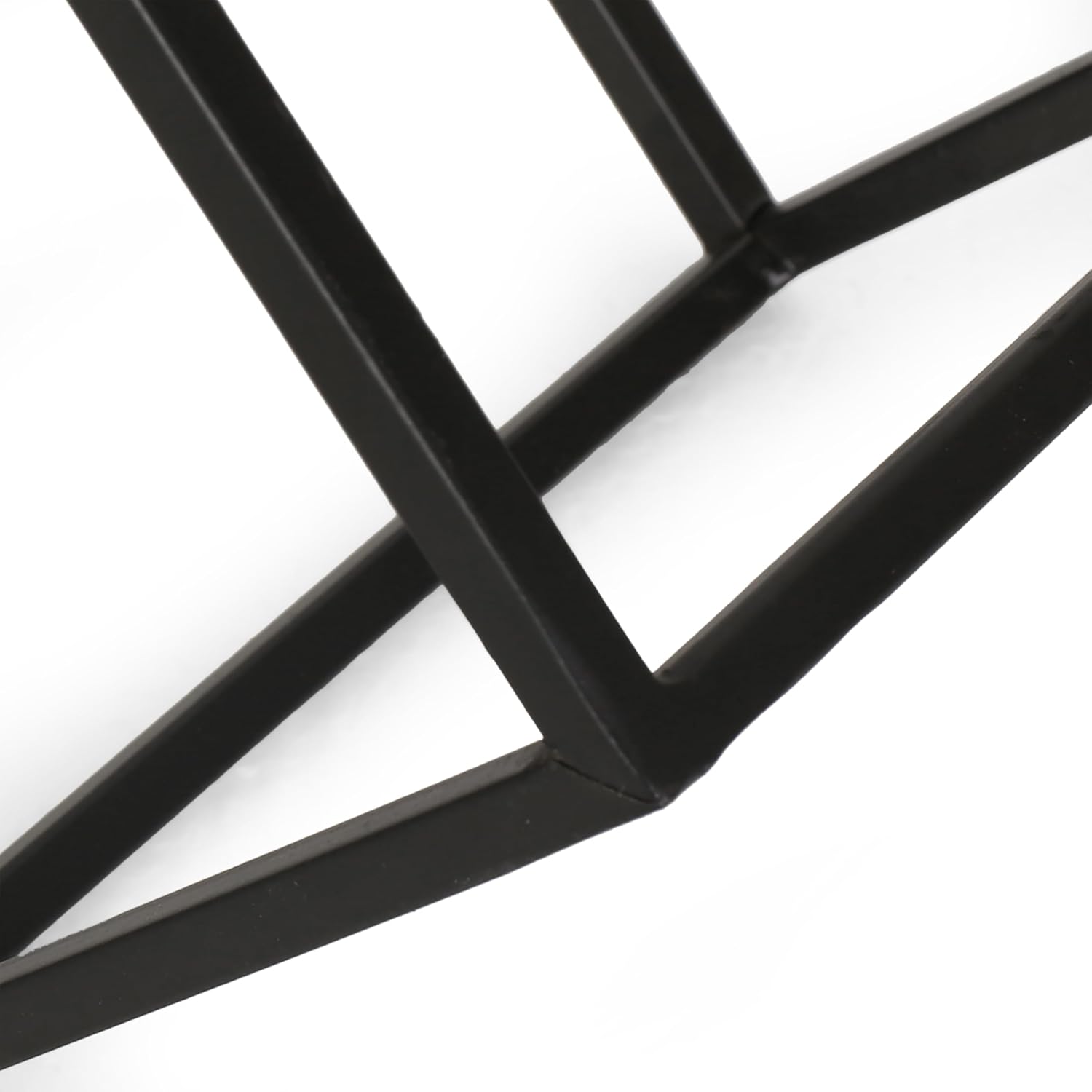 LOPOO 7 Bottle Countertop Wine Rack Modern Black Metal