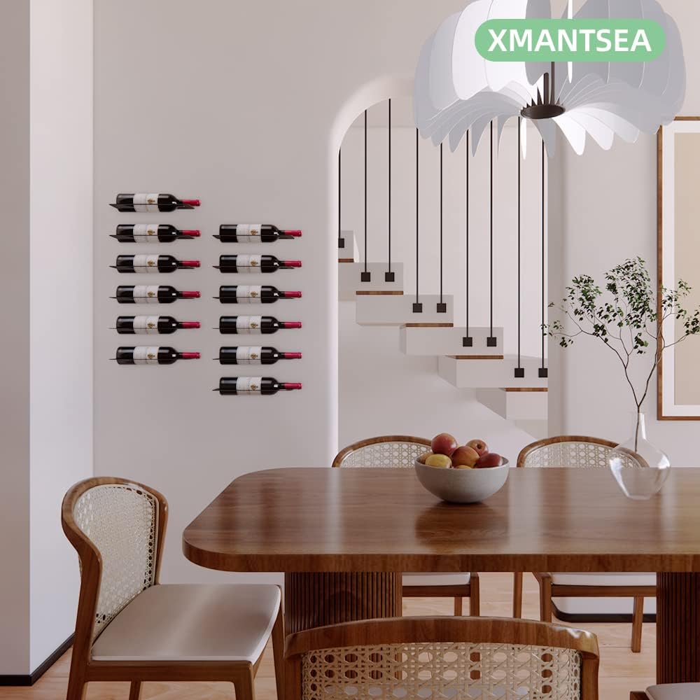 XMANTSEA Wall-Mounted Wine Rack Set of 6