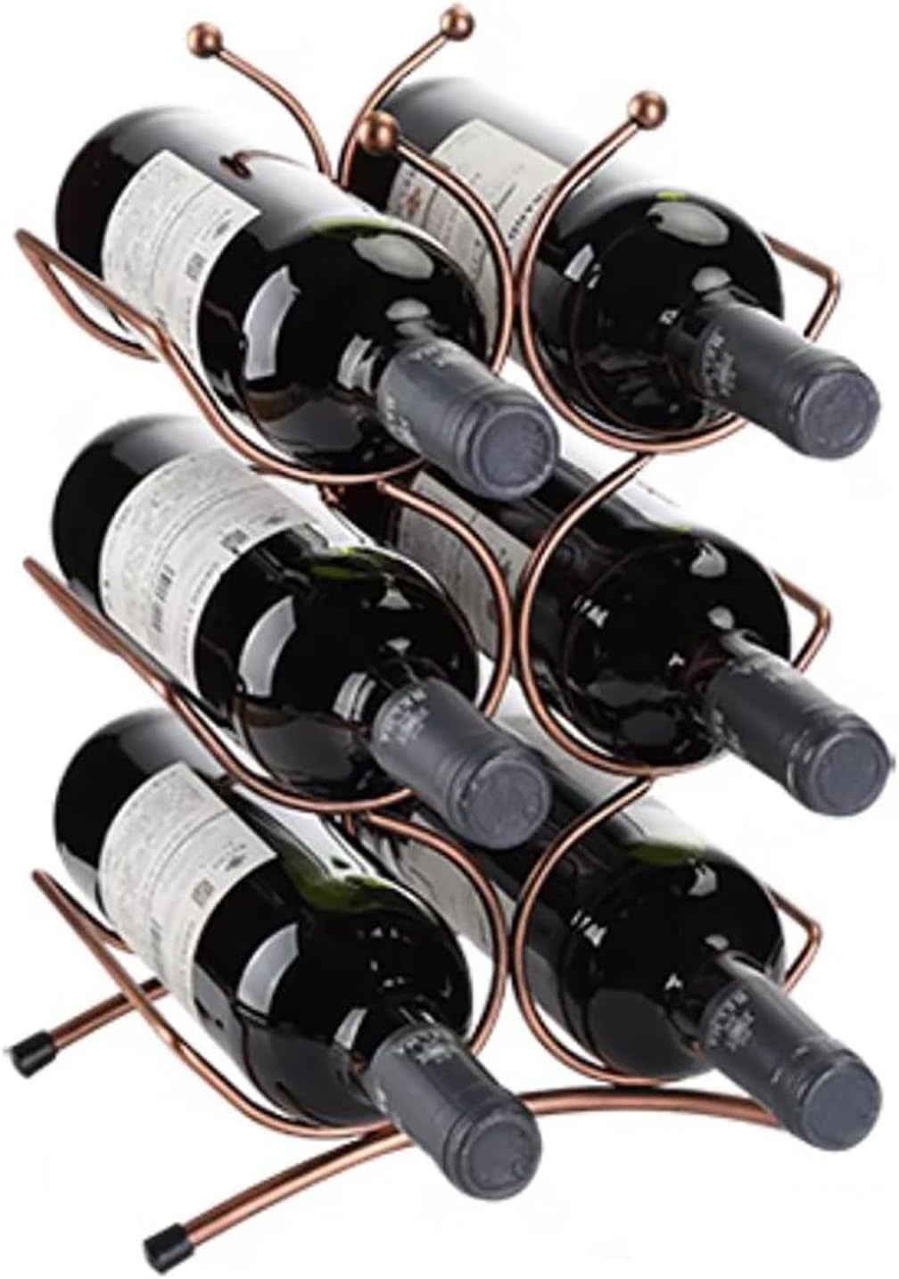 Artistic Wine Rack 2-7 Bottle Storage Iron Design Modern Style