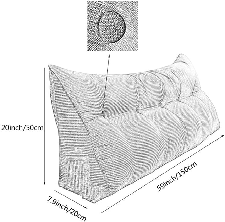 COZMAX Headboard Wedge Pillow - Pink 59inch