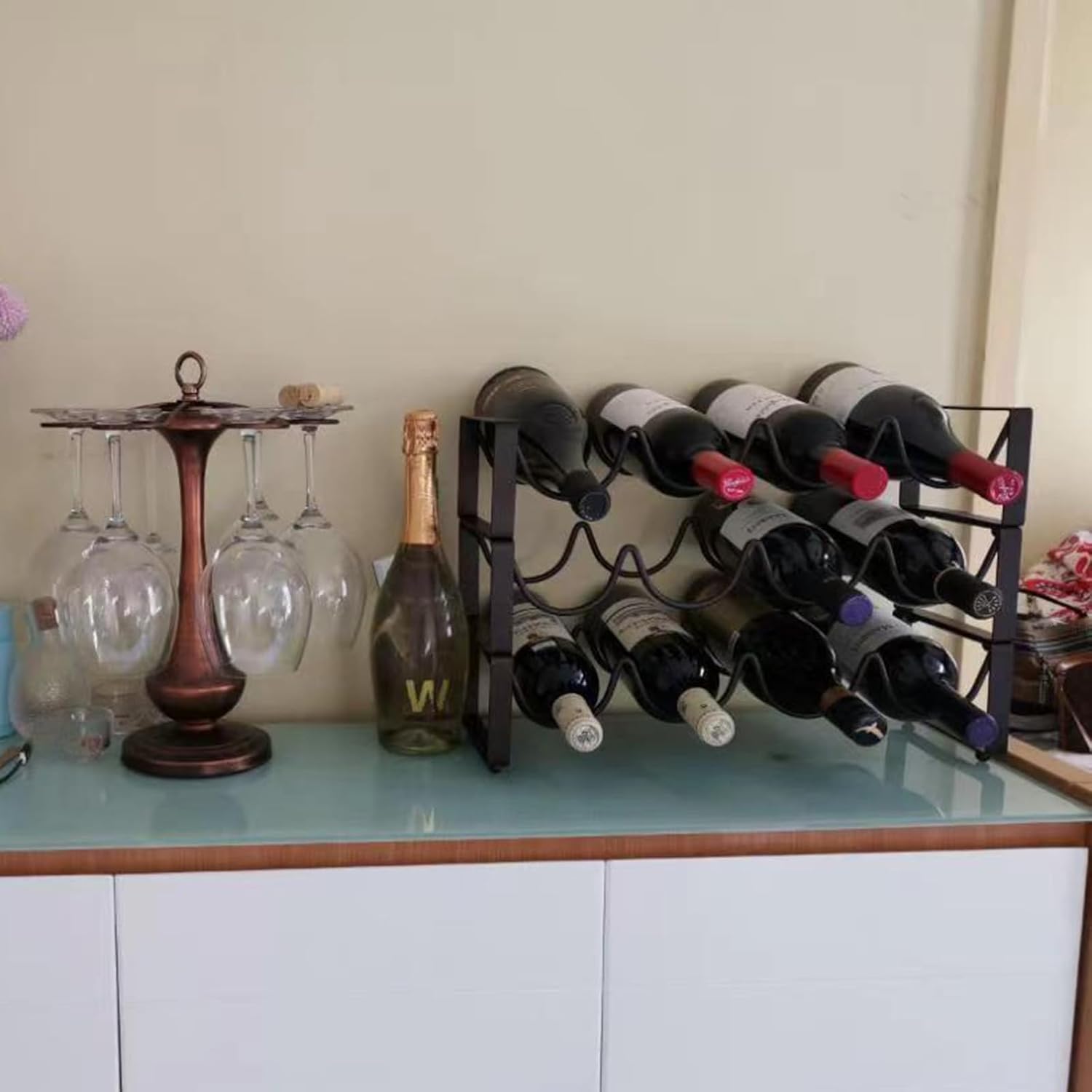 Zyqixluk Iron Stacking Wine Rack A2
