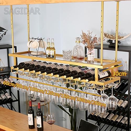 SAGIDAR Adjustable Ceiling Wine Rack