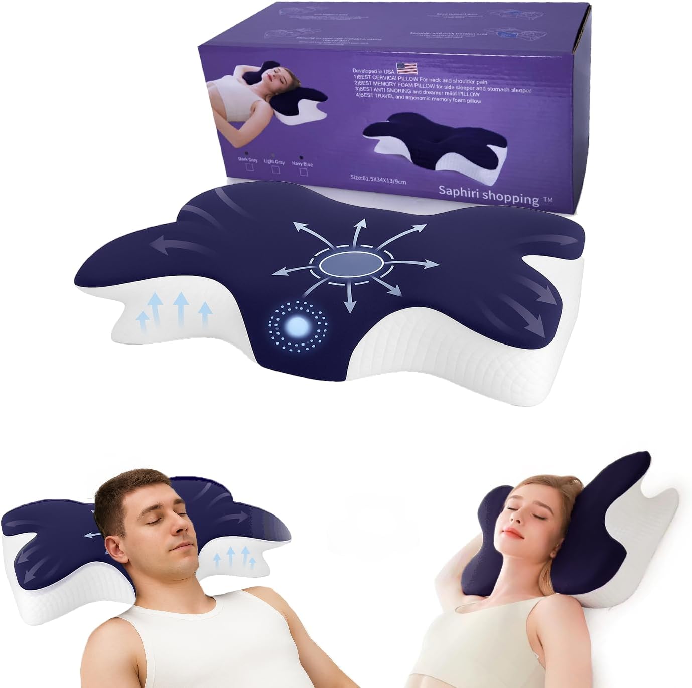 Cervical Neck Support Pillow for Sleep Comfort