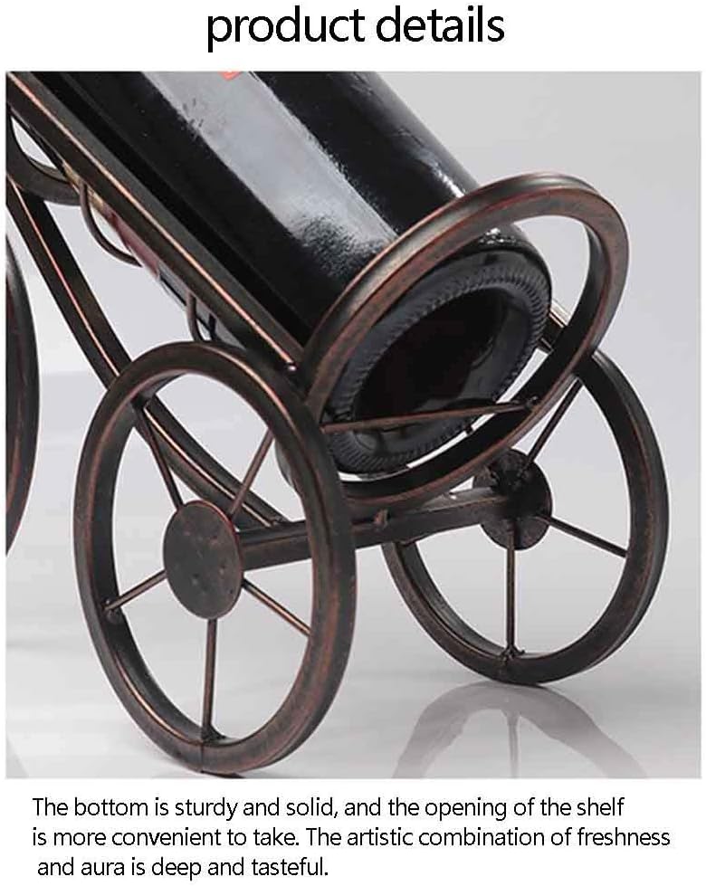Iron Tricycle Wine Rack White Freestanding Metal Display Rack