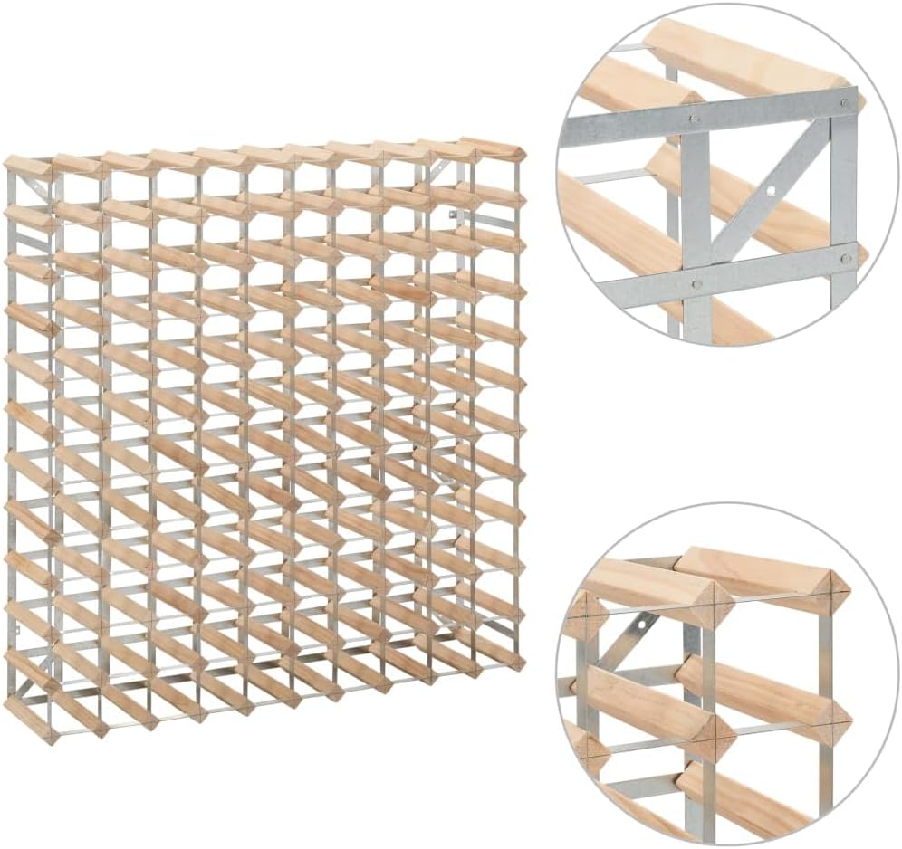 Aisifx 120 Bottle Wine Rack Solid Pine