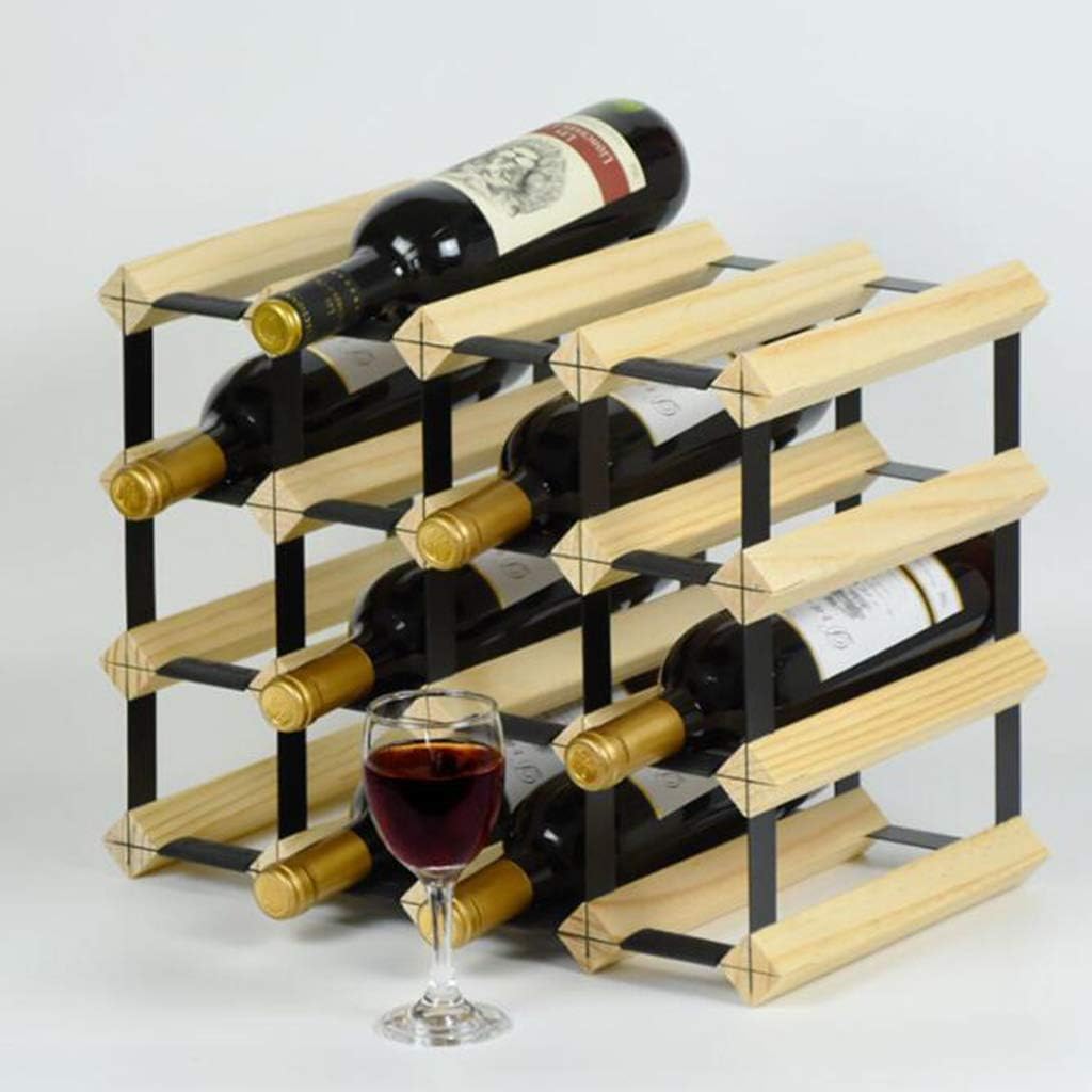 NOBIFT Wooden Wine Rack - 20 Bottle Showcase Display