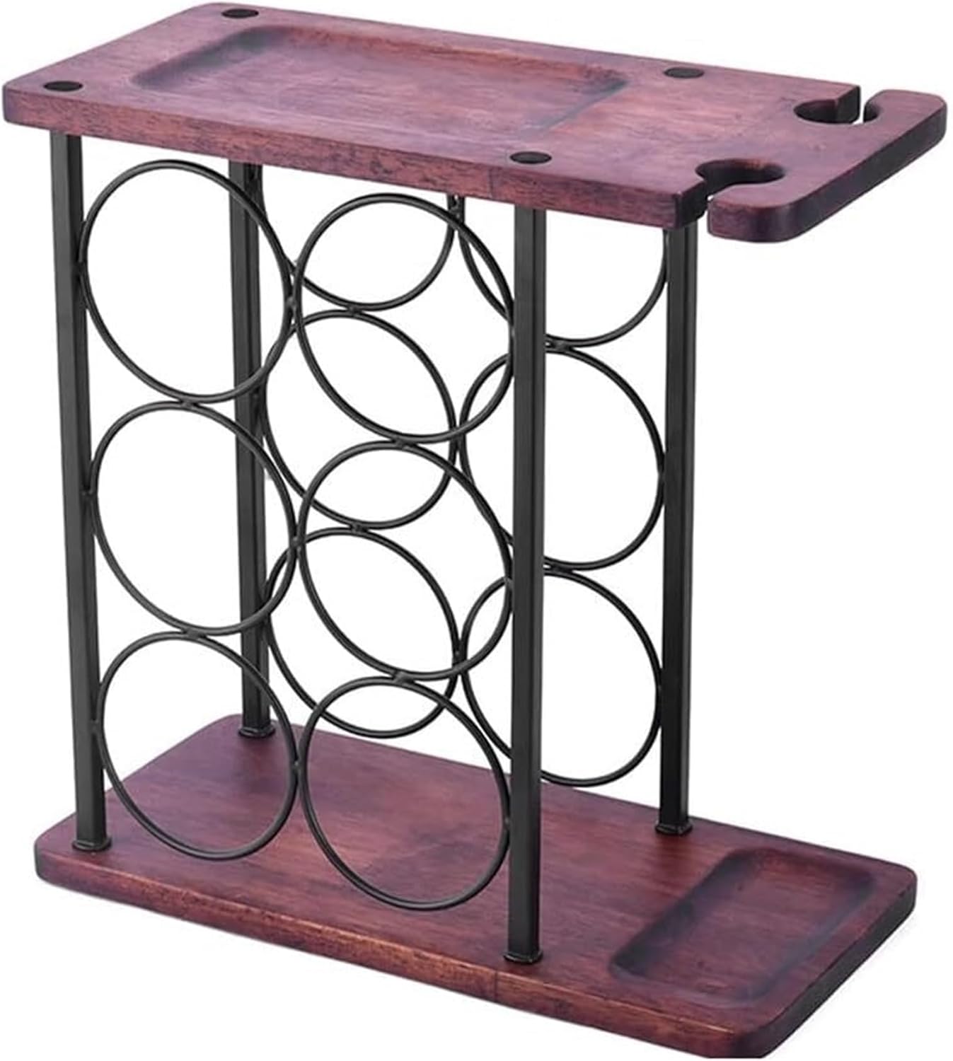 OXOAMP Freestanding Wine Rack with 6 Bottles and 2 Glass Holder