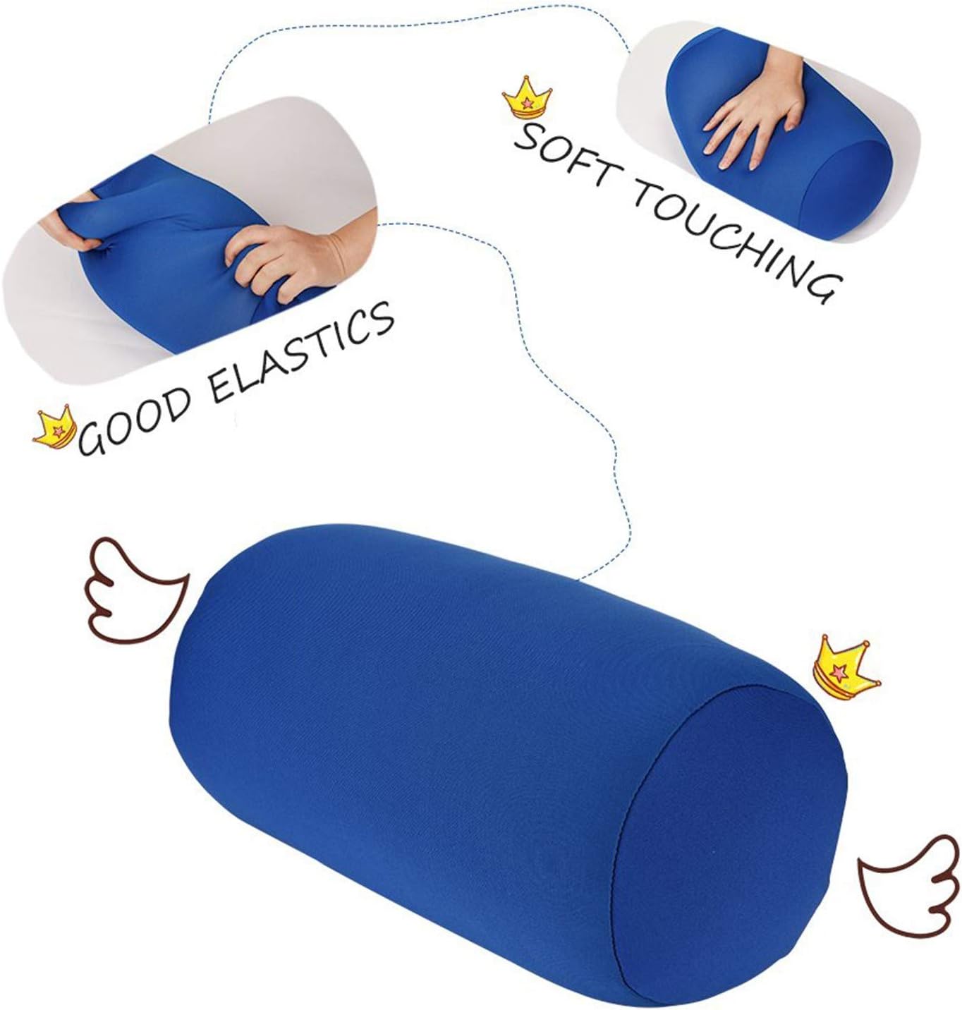 Pink Microbead Log Roll Pillow for Neck Support