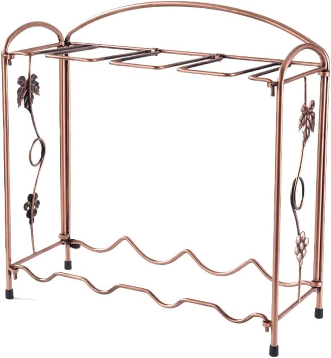 Freestanding Wine Rack with Glasses Holder for Home and Bar