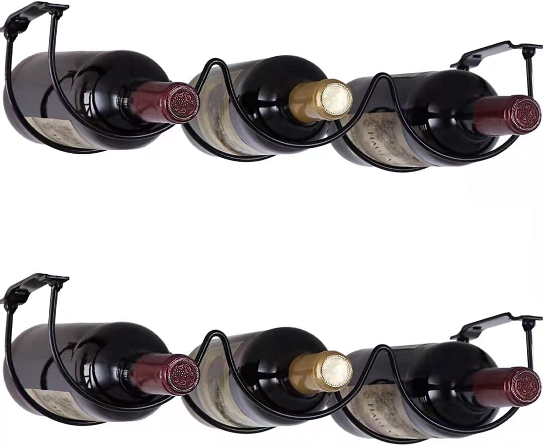 FOMANSH Wall-Mounted Wine Rack - Space-Saving Kitchen Organizer