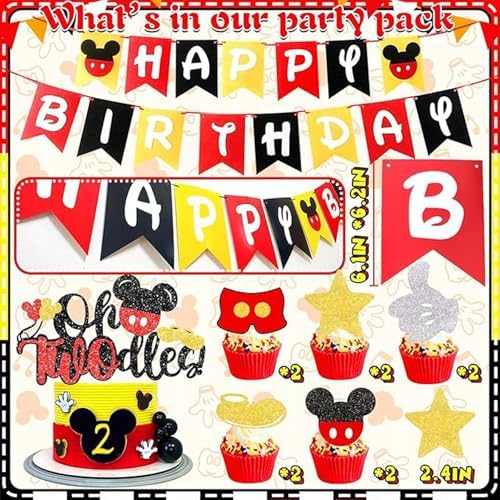 Yusino 132pcs Oh Twodles Birthday Decorations for Boy