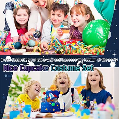 Sabary 50 Pcs Space Cupcake Toppers Set 1