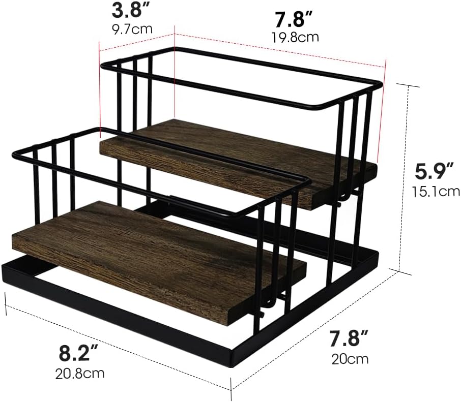 J JACKCUBE DESIGN 2 Tier Syrup Bottle Holder Rack