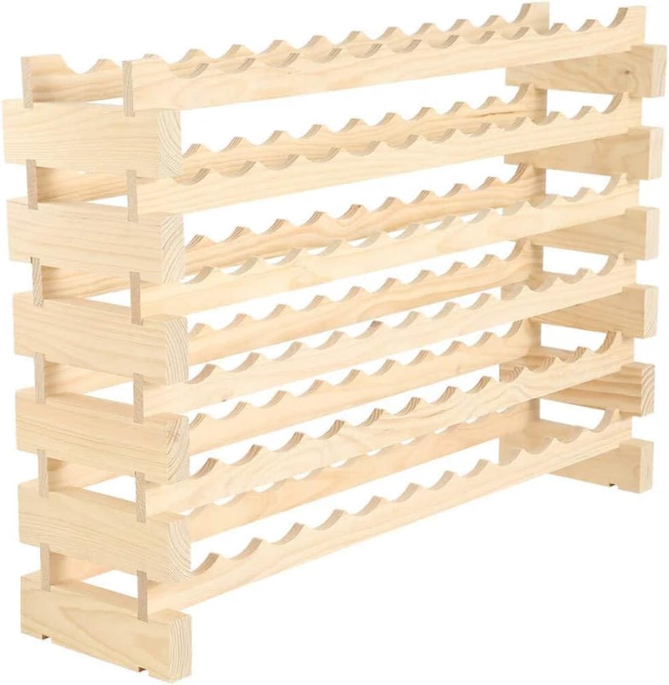 72 Bottle Wine Rack 12 Wide Dark Stain