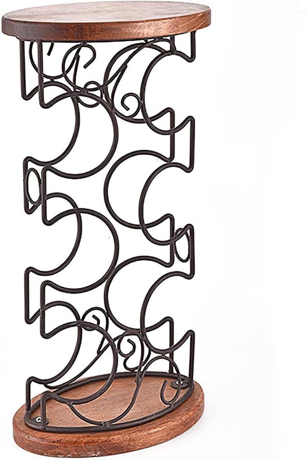 QHCS 6 Bottle Freestanding Wine Rack Wooden