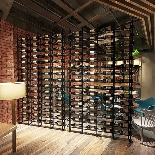 RAJYQODIS 16 Tier Freestanding Wine Rack Black