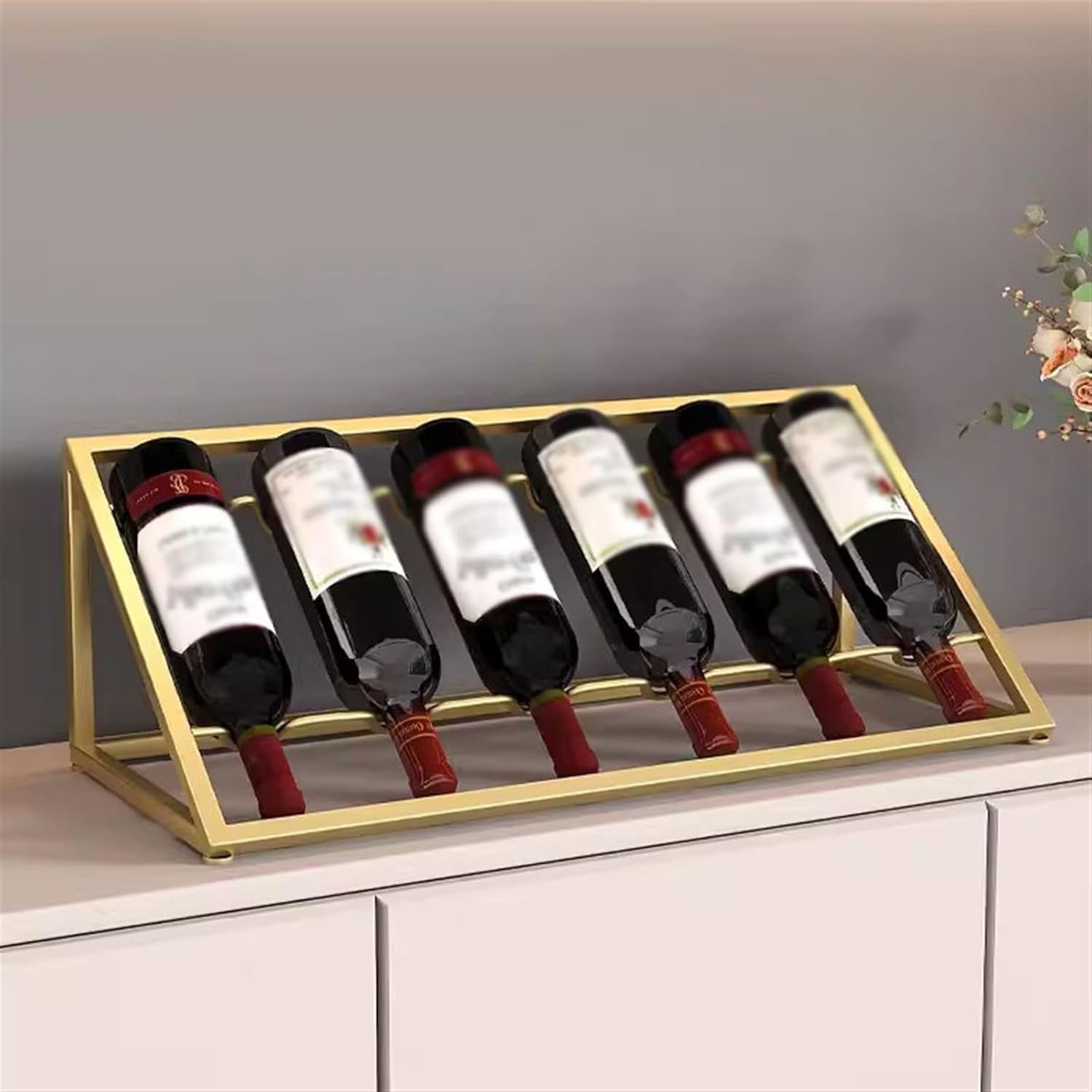 SONGCHAO Countertop Wine Rack Black