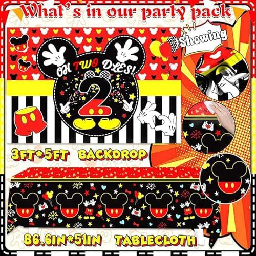 Yusino 132pcs Oh Twodles Birthday Decorations for Boy