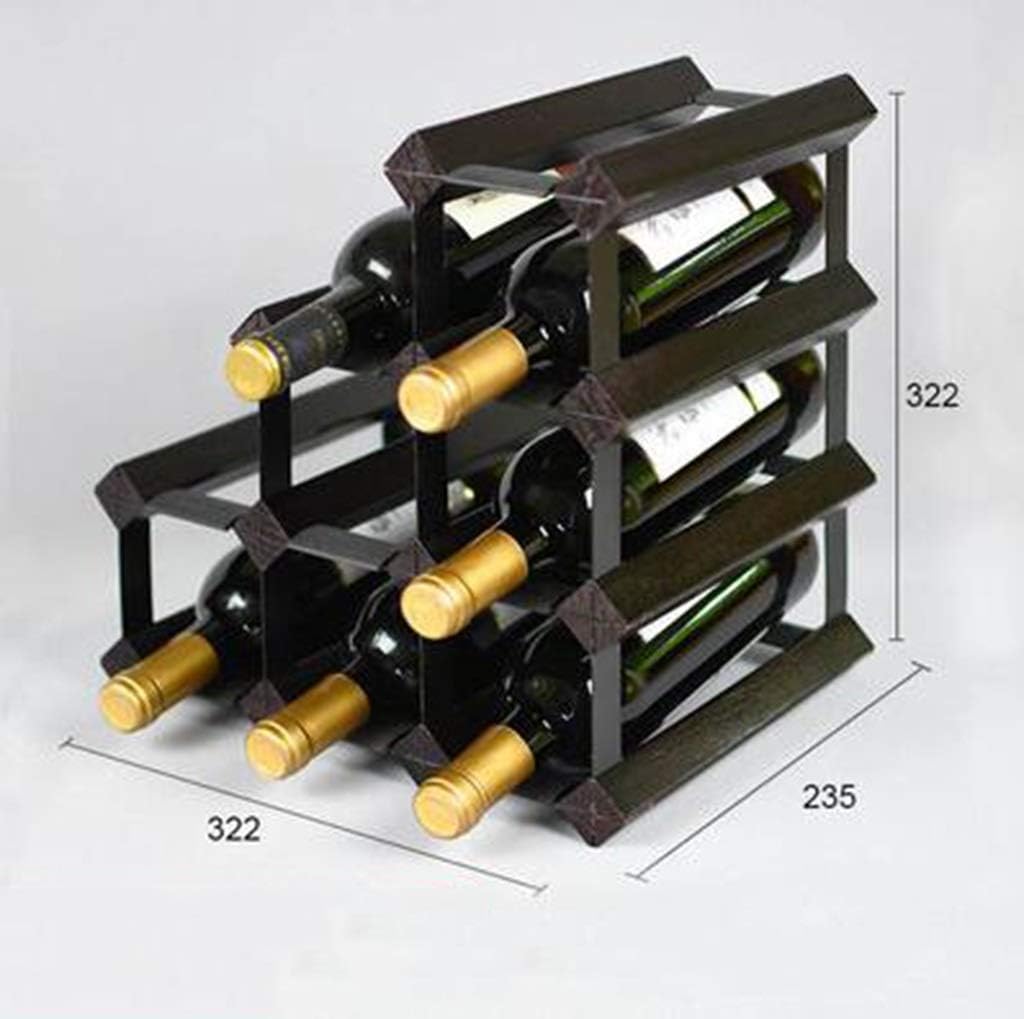 10 Bottle Wine Rack Light Wood Freestanding 1