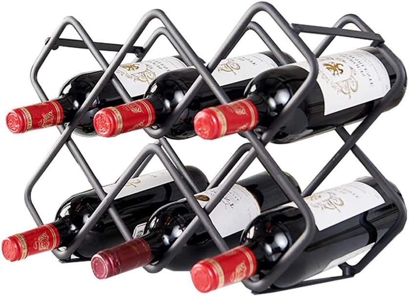 DYPA-AF12 Simple Black Metal Wine Rack
