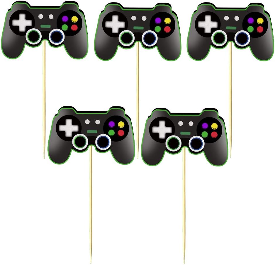 Mity Rain Video Game Controller Cupcake Toppers 24pcs