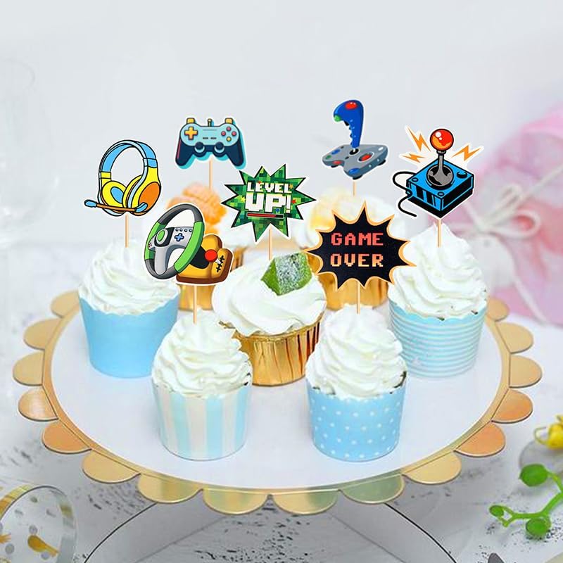 SAMOKA Video Game Cupcake Toppers 24 PCS