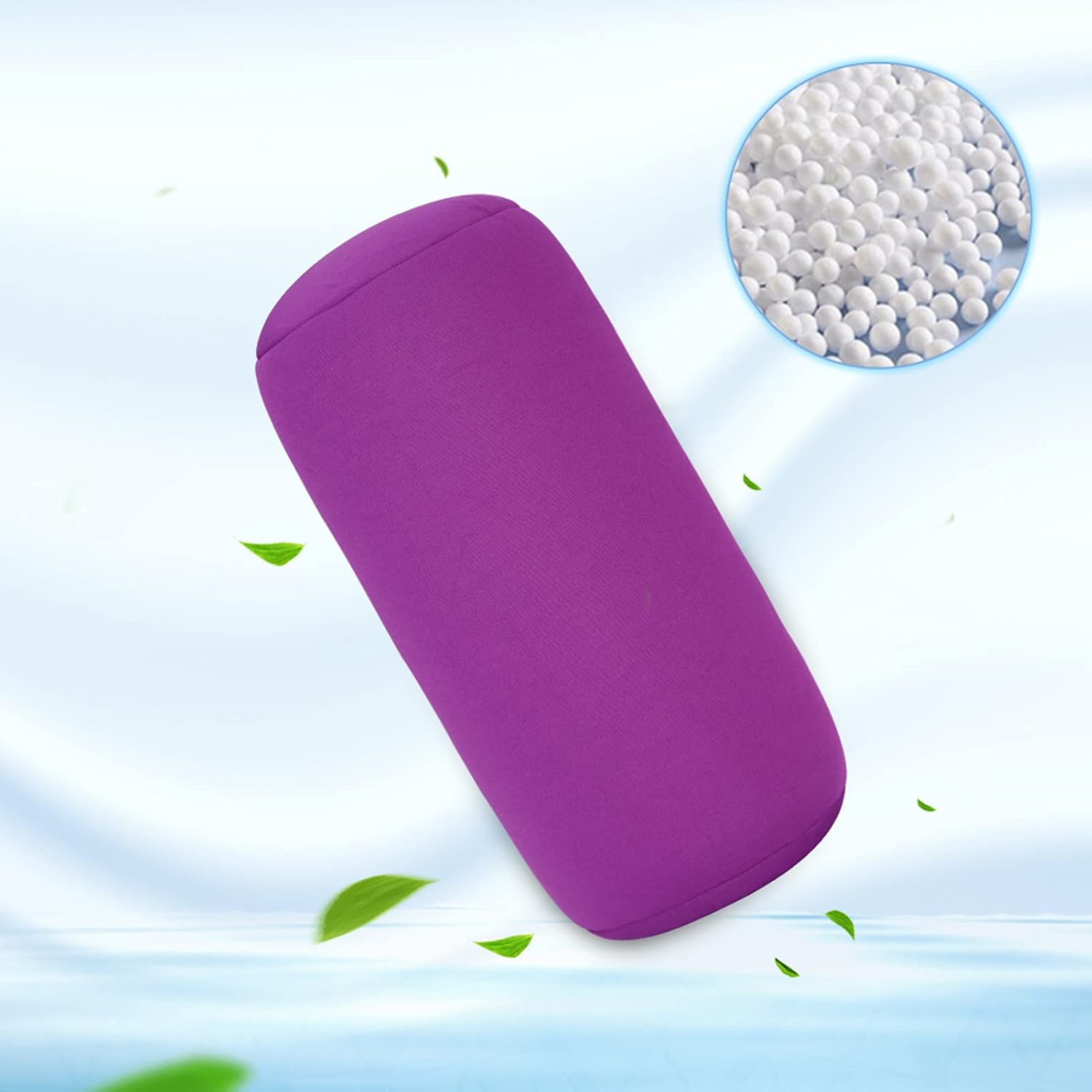 Oceanside Portable Neck Pillow with Microbead Support Purple