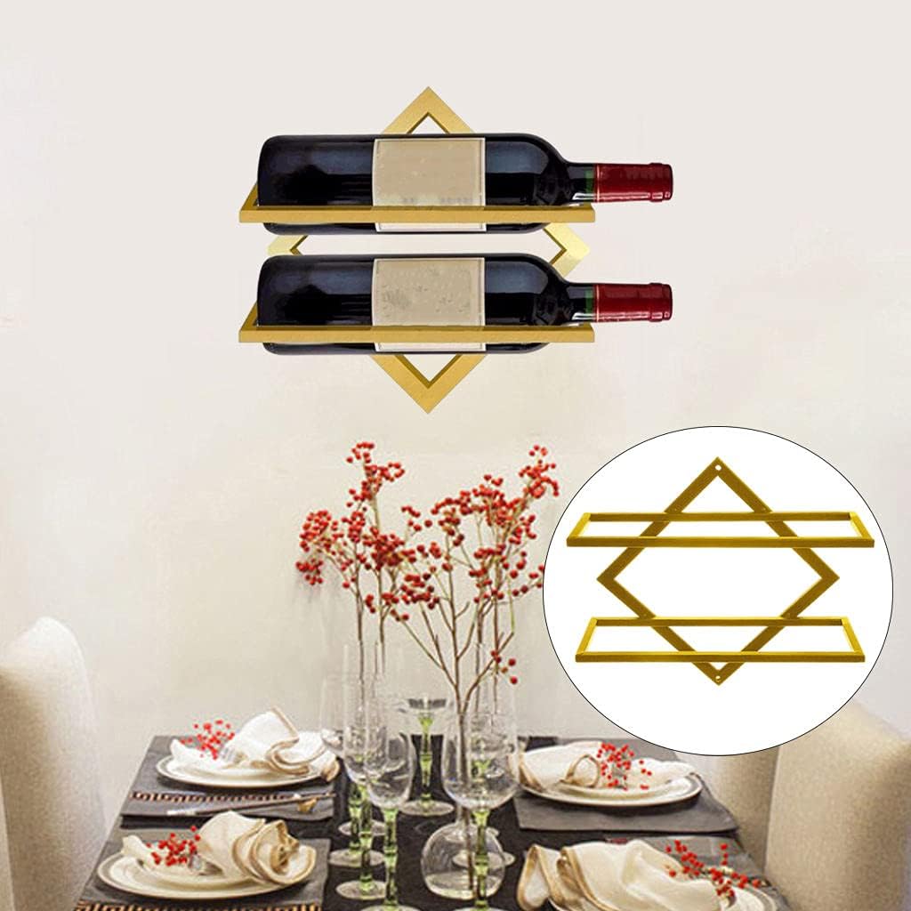 SHQ Wall-Mounted Steel Wine Rack 2 Bottles