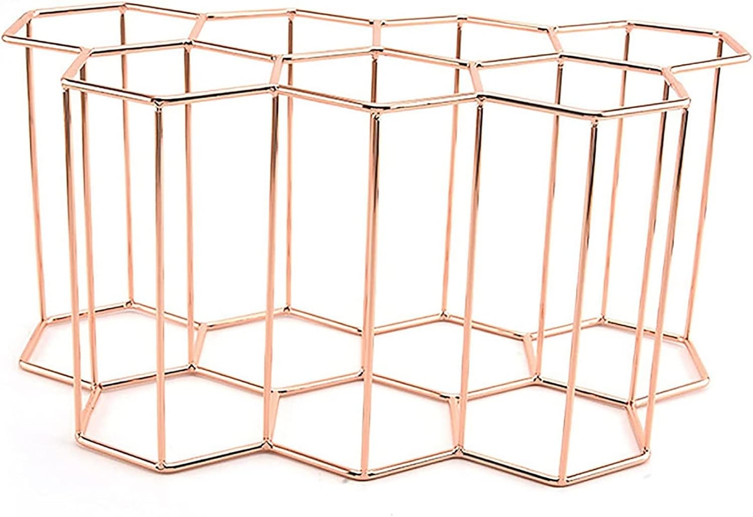7 Bottle Freestanding Wine Rack Rose Gold No Assembly Required
