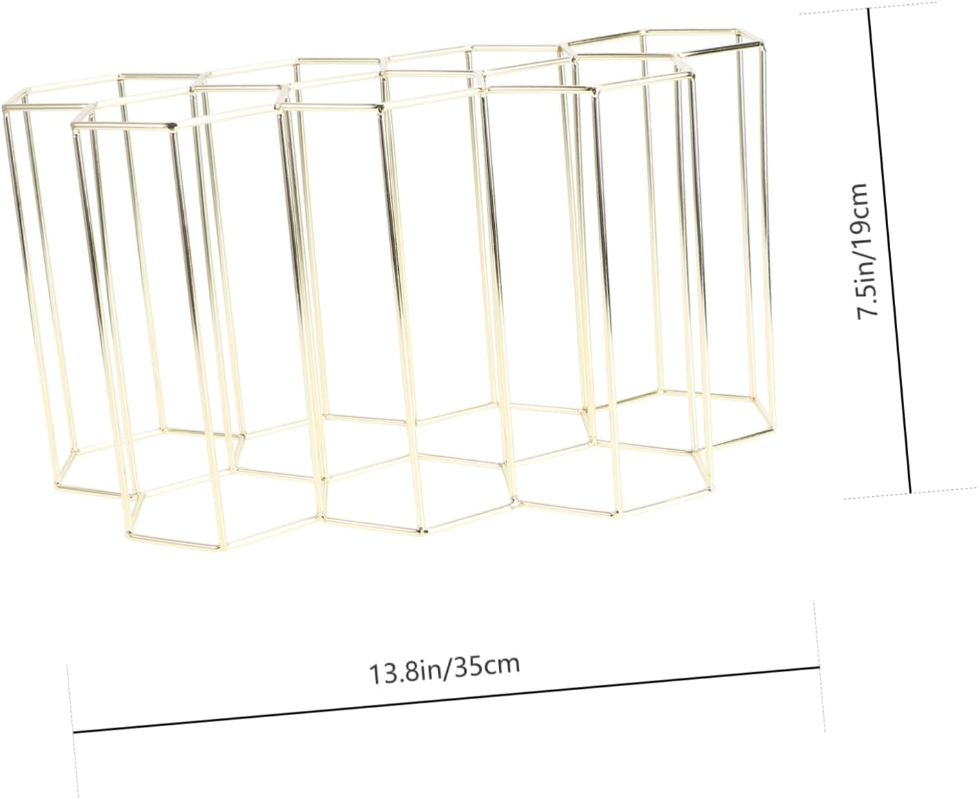 Mikinona Double Layer Freestanding Wine Rack with Gold Finish
