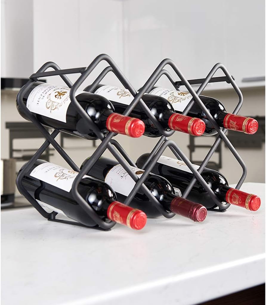 DYPA-AF12 Simple Black Metal Wine Rack