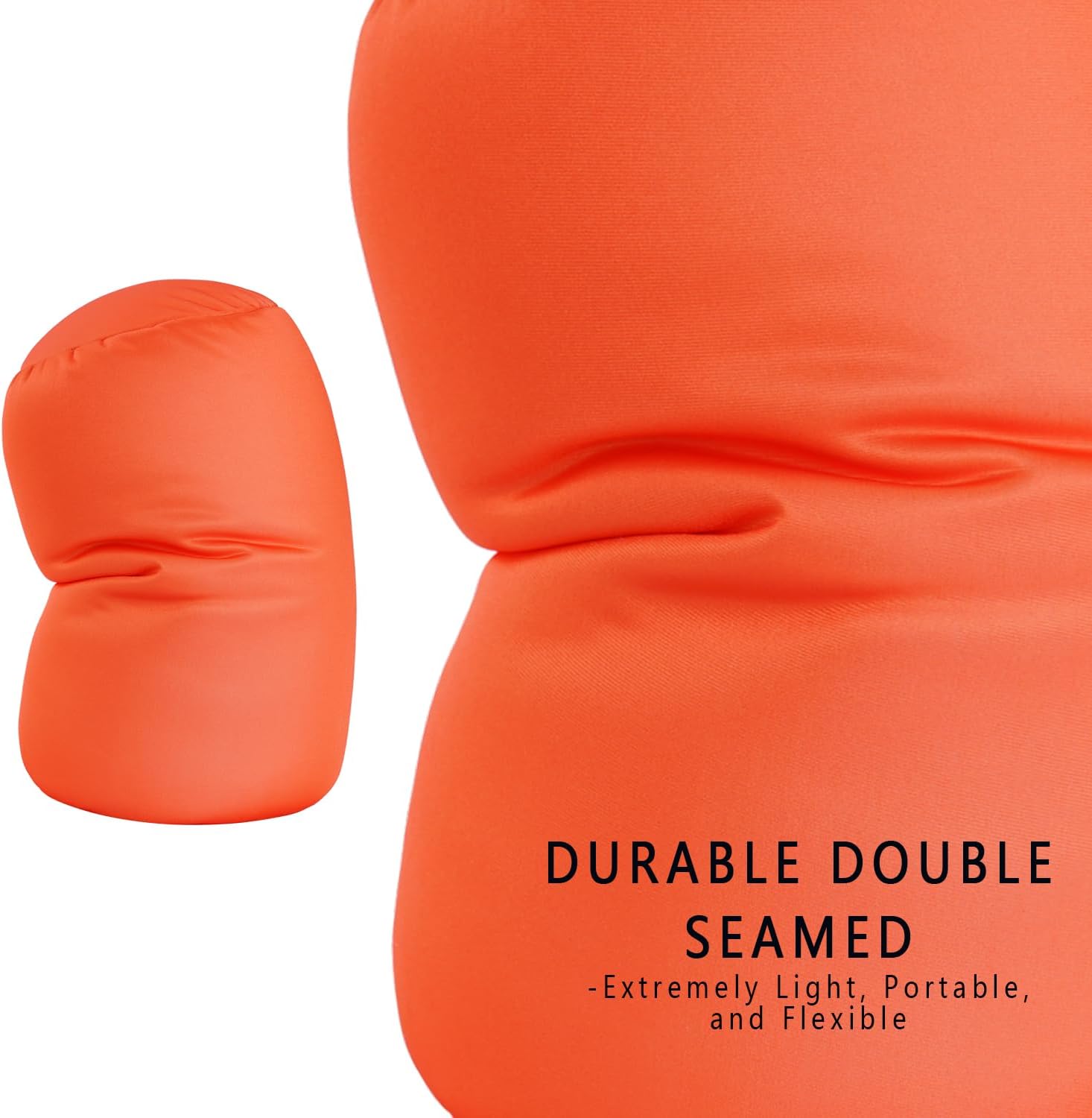 Focustree Microbead Neck Cervical Roll Pillow 7x12 Inch Tangerine