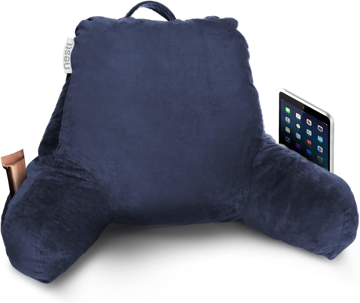 Nestl Reading Pillow with Laptop Lap Desk - Navy