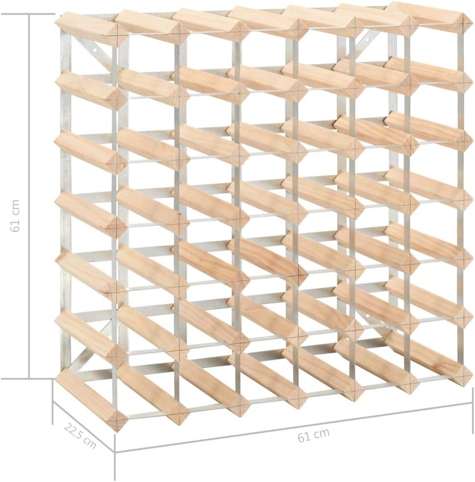 Wooden Wine Rack for 42 Bottles - Modern Rustic Design