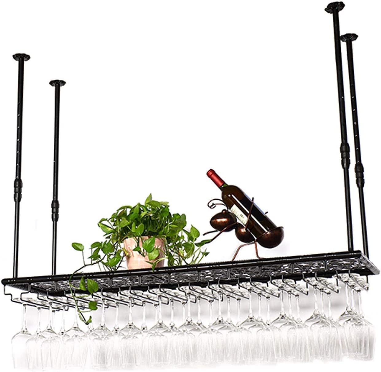 Wall-Mounted Wine Rack with Adjustable Height