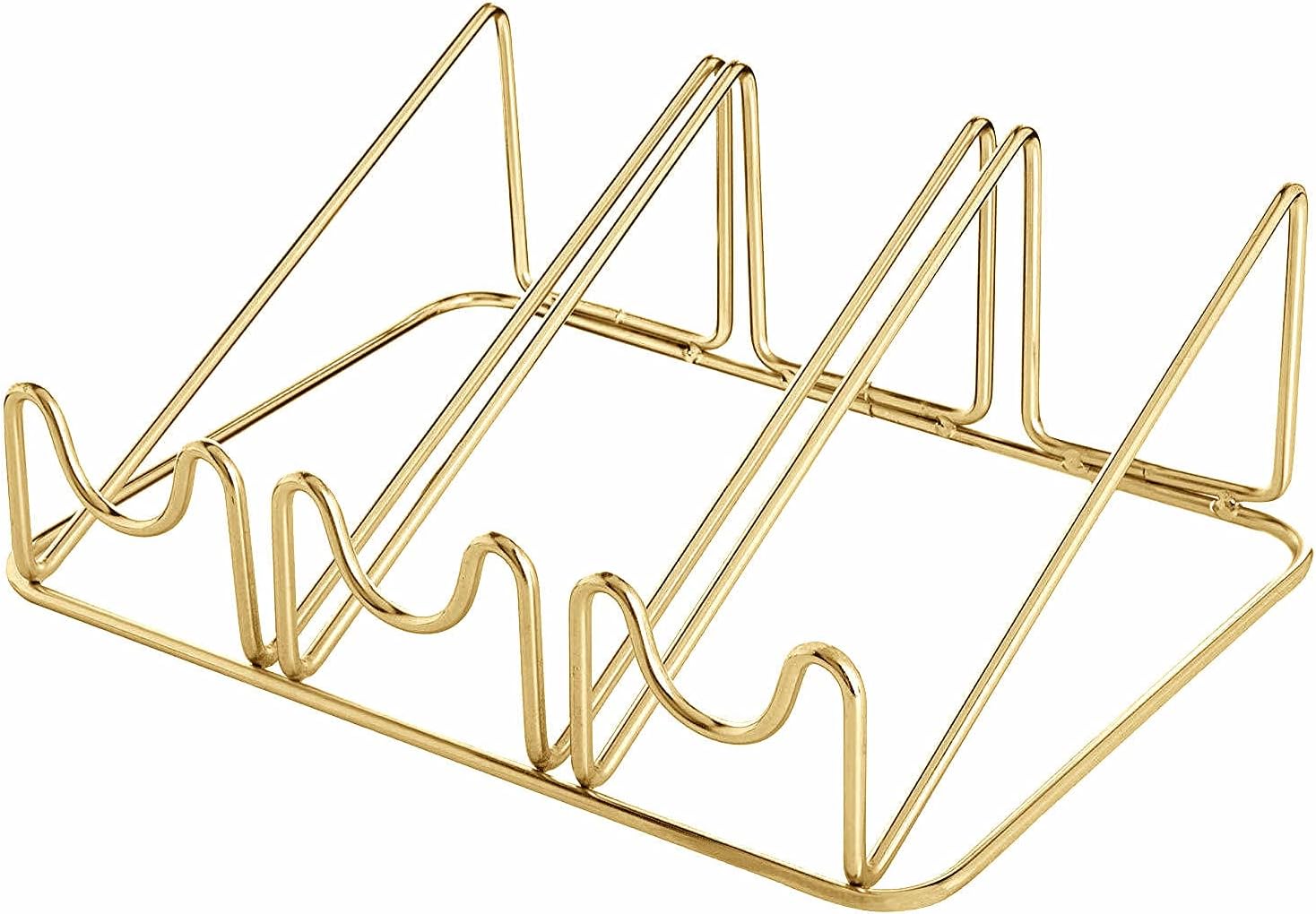 Modern Gold Metal Wine Rack - 3 Bottle Style