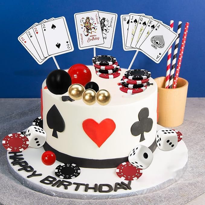 29PCS Casino Cake Decorations Non-Edible Set