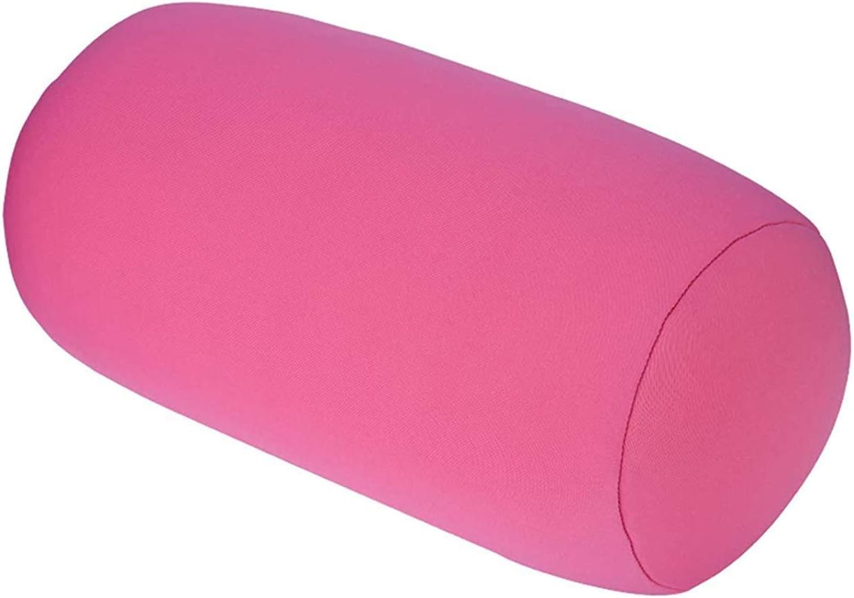 Pink Microbead Log Roll Pillow for Neck Support