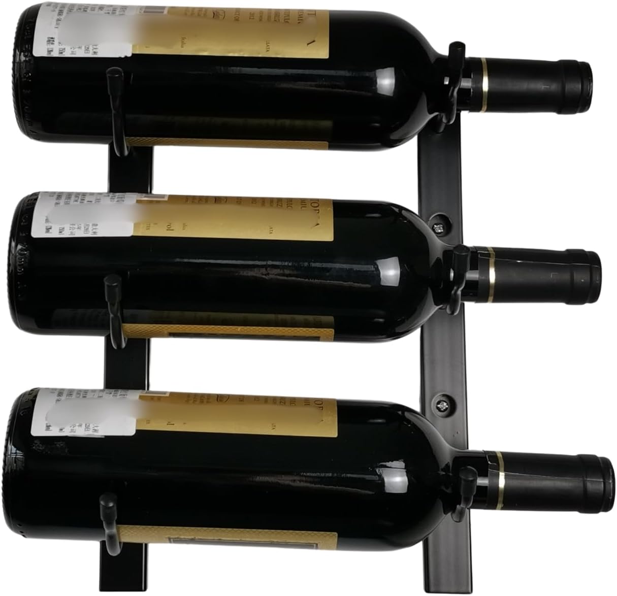 GAMEMEN Wall Mounted Wine Rack - 3 Bottles Matte Black