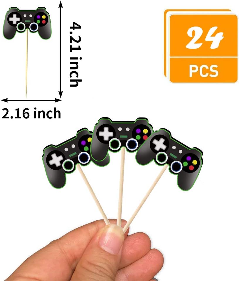Mity Rain Video Game Controller Cupcake Toppers 24pcs