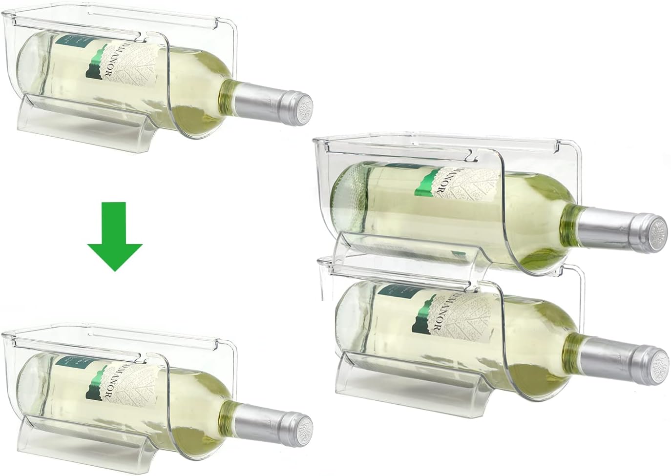 OKITCHEN Set of 2 Tabletop Wine Racks