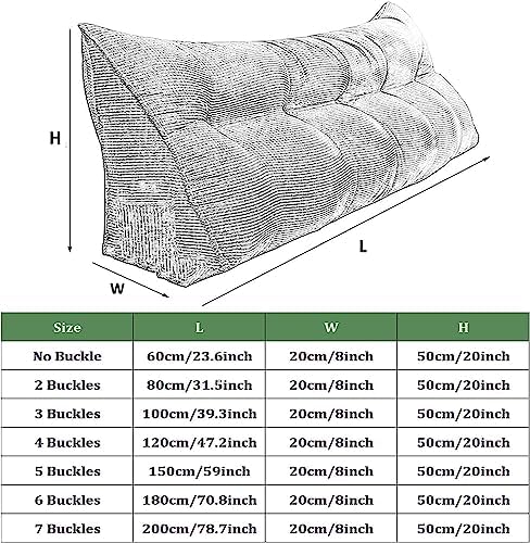 COZMAX Triangular Headboard Pillow with Removable Cover
