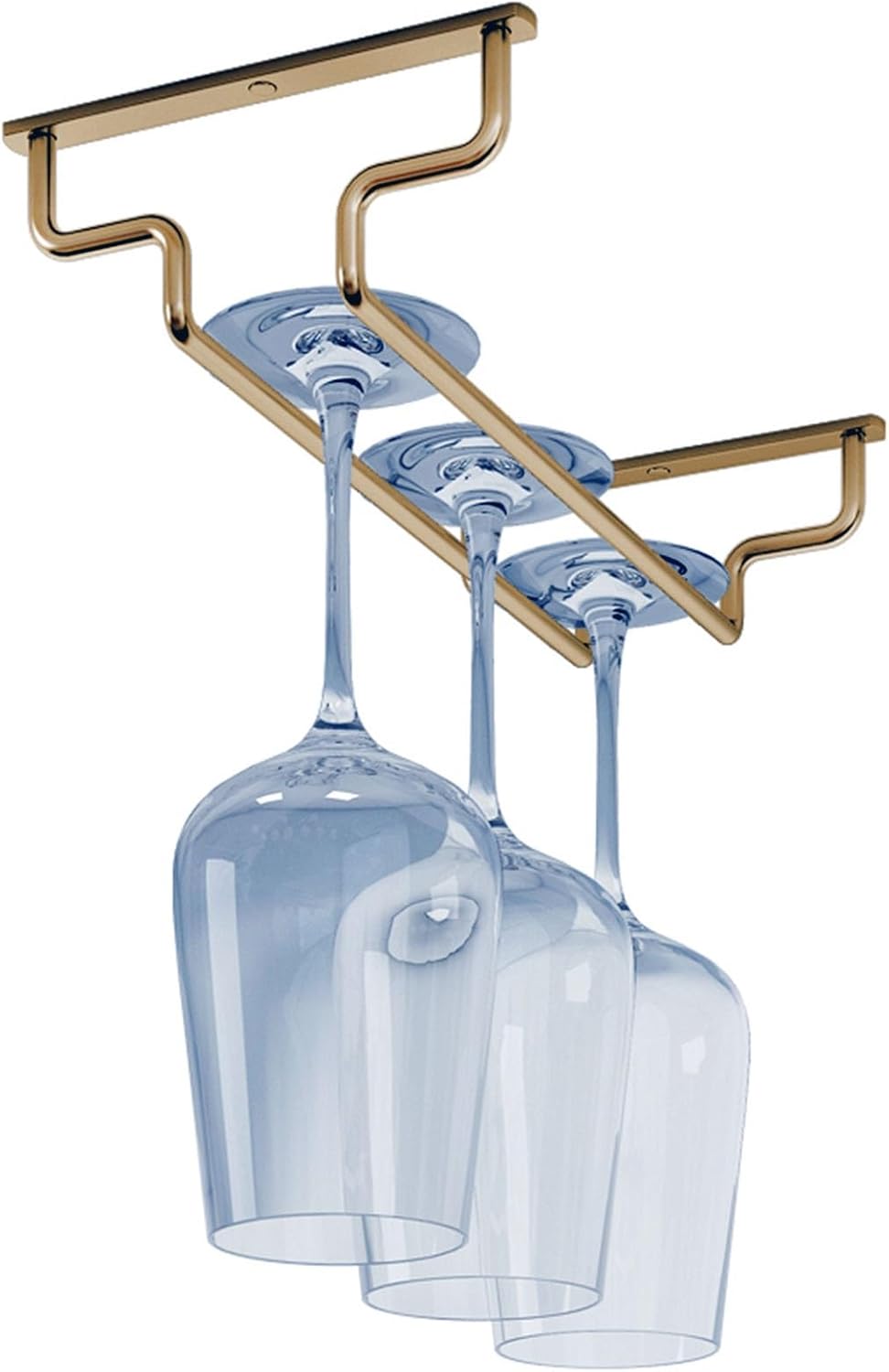 Modern Gold Wine Glass Rack for Cabinet Kitchen Bar